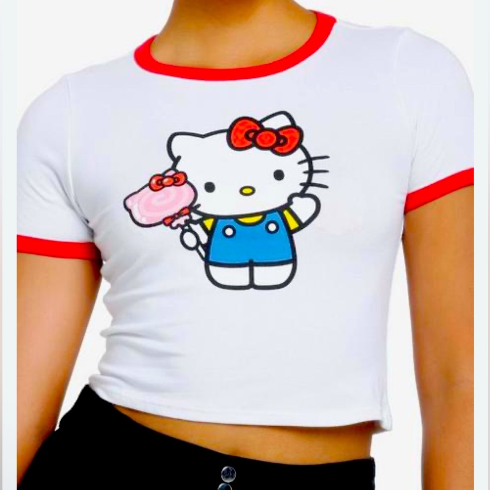 Hello Kitty White  T-Shirt‎